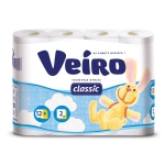 Туалетная бумага Veiro Classic 2сл 12шт Белая, 5с212