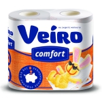 Туалетная бумага Veiro COMFORT 2сл 4шт, 5с24 комф